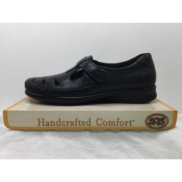 Discontinued SAS Roamer Slip On Loafers Black 9S Womens Comfort Shoes NIB - Picture 1 of 9
